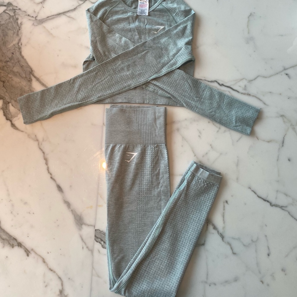 Gym Shark Baby Blue Marl set